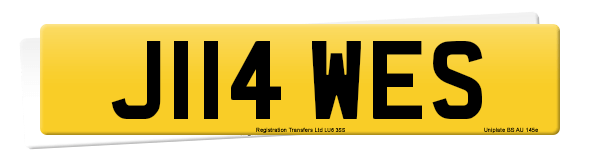 Registration number J114 WES